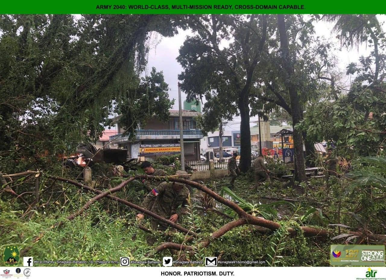 91st IB starts clearing of debris-laden roads in Aurora